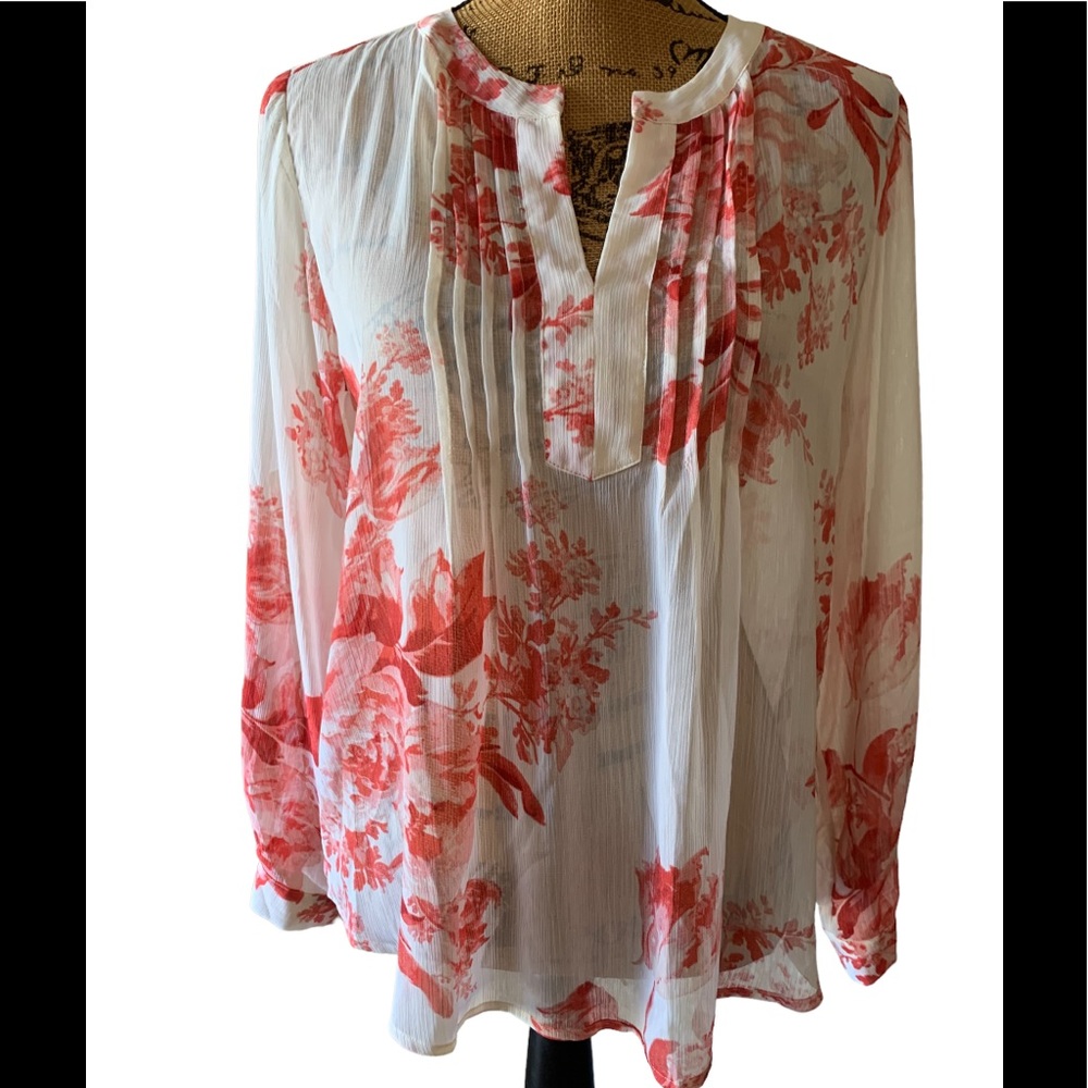 Womens Creative Commune red & white floral Blouse